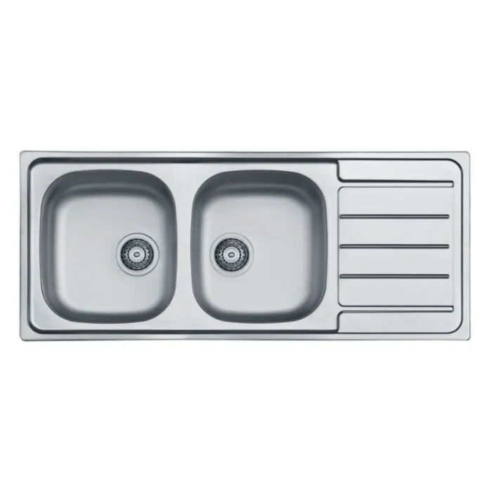 Pomivalno korito LN100 . Inox pomivalno korito LN 100 je vgradno. Korito ima dve posodi, eno večjo in eno manjšo ter odlagalno površino. Postavitev korita