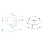 Pomivalno korito LN40 . Inox pomivalno korito LN 40 je vgradno. Korito je kotno in ima dve posodi. Minimalna širina omarice je 60 cm. Korito vsebuje sifon.