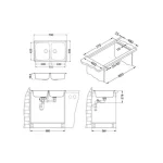 Pomivalno korito LN90 . Inox pomivalno korito LN 90 je vgradno. Korito ima dve posodi. Postavitev korita je univerzalna (levo ali desno). Minimalna širina