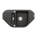 Pomivalno korito Ni60 . Pomivalno korito NI60 je kotno in narejeno iz granitala. Korito je vgradno. Minimalna širina omarice pri kotni vgradnji je 90 cm,