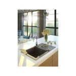 Pomivalno korito R130 . Pomivalno korito R130 je narejeno iz granitala. Korito je vgradno. . Minimalna širina omarice je 60 cm. Postavitev kotrita je