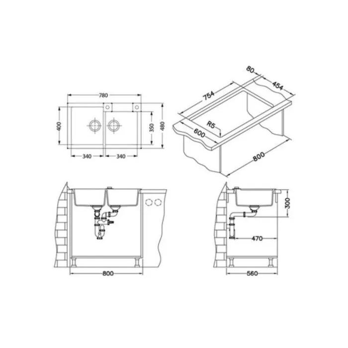 Pomivalno korito R90 Pomivalno korito R90 . Pomivalno korito R90 je narejeno iz granitala. Korito je vgradno. Minimalna širina omarice je 60 cm. Postavitev kotrita je univerzalana