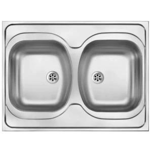 Pomivalno nasadno korito CLASIK dvojno . Dvojno nasadno korito CLASIK. Običajno se uporablja za kuhinje, kjer nimate delovnega pulta in s koritom pokrijete