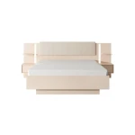 Postelja DAŠA . Elegantna in moderna spalnica DAŠA je narejena iz odličnih materialov v barvi beige. V ceno je vključen dvižni pod in dve elegantni nočni