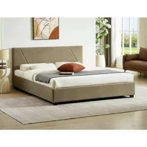 Postelja DODO - bež . Postelja DODO, je eleganten kos pohištva, ki zagotavlja prijeten počitek. Narejen je iz žametnega blaga, kar zagotavlja prijeten