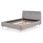 Postelja DORI 160 . Oblazinjena postelja DORI 160 je elegantna, sodobna in kvalitetna. Ogrodje in naslonjalo sta izdelana iz kvalitetne tkanine v sivi barvi,