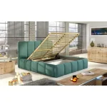 Postelja ELIZA 140 x 200 . Sodobno oblazinjena postelja ELIZA modernega dizajna vam bo popestrila vaš prostor. Vsebuje letveno dno. Dobavljiva v več barvah