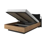 Postelja GALIJA . Postelja GALIJA vas bo očarala s svojimi toplimi barvami skandinavskega hrasta v kombinaciji s kontrastno antracit barvo, ki bodo vašo