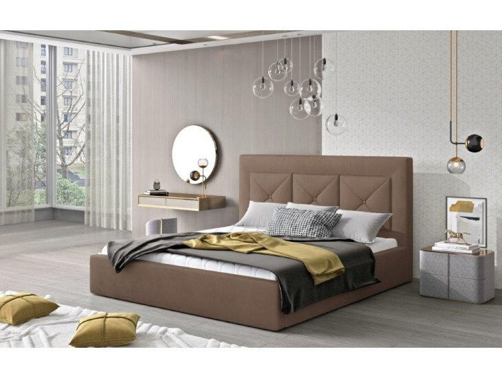 Kvalitetna postelja LUPO 180 x 200 cm je iz izjemnega materiala in dostopna je v več barvah. Dimenzije: - D: 200 cm x G: 223 cm x V: 93 cm Dimenzije