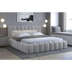 Postelja MARJETA . Oblazinjena postelja MARJETA modernega dizajna vam bo popestrila vaš prostor. Odličen mehanizem vam bo omogočal, da boste lahko