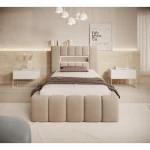 Postelja NIK . Postelja NIK je narejena iz kvalitetnih materialov. Struktura ima vzglavje opremljeno z vgrajeno LED osvetlitvijo. Zahvaljujoč temu vam bo