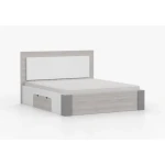 Postelja ZEUS . Postelja ZEUS je odlična postelja, primerna za vsako spalnico. Narejena je iz kvalitetne visokokakovostne laminirane plošče. Postelja ima