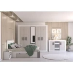 Postelja ZEUS . Postelja ZEUS je odlična postelja, primerna za vsako spalnico. Narejena je iz kvalitetne visokokakovostne laminirane plošče. Postelja ima