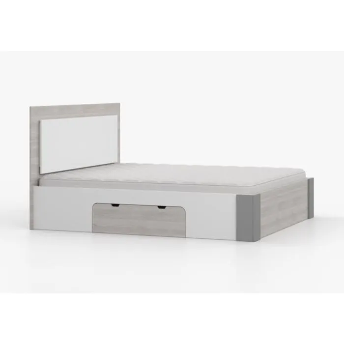 Postelja ZEUS Postelja ZEUS . Postelja ZEUS je odlična postelja, primerna za vsako spalnico. Narejena je iz kvalitetne visokokakovostne laminirane plošče. Postelja ima