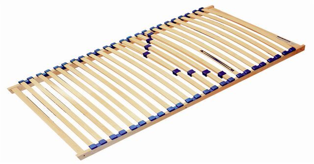 Okvir s 24 vzmetenimi letvicami, ki nudijo udobnost vašemu telesu. V predelu hrbta si lahko nastavite trdoto po vaših potrebah. Pod je primeren za vse vrste