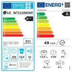 PRALNO-SUŠILNI STEBER LG WT1210WWF - slika 8