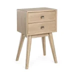 Predalnik 2C ALANNIS . Predalnik ALANNIS je narejen iz lesenega okvirja, zgornja in stranski plošči sta iz MDFja. Ročaji so kovinski. Dimenzije: širina: