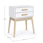 Predalnik 2C ORDINARY bela . Predalnik 2C ORDINARY bela jje elganten kos pohištva, ki popestri vaš prostor. Noge so izdelane iz kakovostnega borovega lesa,