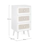 Predalnik 3C MONTIEL . Predalnik 3C MONTIEL je eleganten kos pohištva, ki popestri vaš prostor. Njen poseben dizajn vas bo navdušil, saj prinese vašemu