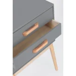 Predalnik 3C ORDINARY siva . Predalnik ORDINARY 3C siva je eleganten kos pohištva, ki popestri vašo prostor. Noge so narejene iz borovega lesa z MDF