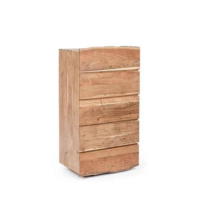 Predalnik 5C ARON . Predalnik 5C ARON ima zaključevanje predala z nepravilnimi robovi (učinek živega lesa), ker se obdeluje ročno, so oblike in velikosti