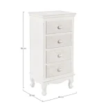 Predalnik CLORINE 4 v rustičnem slogu vas bo navdušil. Predalnik ima 4 predale. Dobavljiv je v beli barvi z dodanim motivom cvetic. Materijal: - MDF