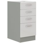 Predalnik ELITE 40D 4P . Kuhinjo ELITE je možno naročiti v kompletu (kuhinjski bloki ELITE) ali pa po posameznih elementih po vaši izbiri. Predalnik ELITE