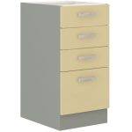 Predalnik ELITE 40D 4P . Kuhinjo ELITE je možno naročiti v kompletu (kuhinjski bloki ELITE) ali pa po posameznih elementih po vaši izbiri. Predalnik ELITE