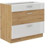 Predalnik TISA 80D 3P . Kuhinjo TISA je možno naročiti v kompletu (kuhinjska bloka TISA) ali pa po posameznih elementih po vaši izbiri. Predalnik TISA 80D