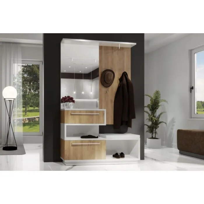 Predsoba KANELA Predsoba KANELA . Predsoba KANELA je oblikovana po najsodobnejših smernicah. Je skandinavskega in minimalističnega videza. Je narejena iz kvalitetnih