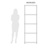 PVC REGAL PRACTIC 181X60X30 CM 5P/20KG ČRN - slika 4