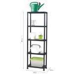 PVC REGAL PRACTIC 181X60X30 CM 5P/20KG ČRN - slika 5
