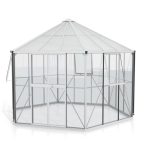 RASTLINJAK, STEKLO/POLIK. VITAVIA PAVILJON HERA 9000 ESG/VP 3/6MM ALU 3.8X3.8M