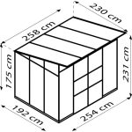 RASTLINJAK, STEKLO-V.PLOŠ VITAVIA PLAYA 5900 ESG/VP 2.5X2M ČRNA - slika 8