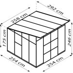 RASTLINJAK, STEKLO-V.PLOŠ VITAVIA PLAYA 7600 ESG/VP ČRNA 2.5X2.5M - slika 8