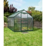 RASTLINJAK, VOLTE PLOŠČE VITAVIA PLANET 6200 HKP 6MM, 1,95X3,21M SMARAGDNA -RASTLINJAK+OKVIR ZA TEMELJ