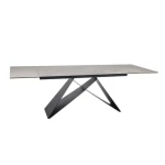 Raztegljiva jedilna miza ALEKSEJ . Raztegljiva jedilna miza ALEKSEJ, bo prinesla svežino in eleganco v vaš prostor. Narejena je iz kakovostnega kaljenega