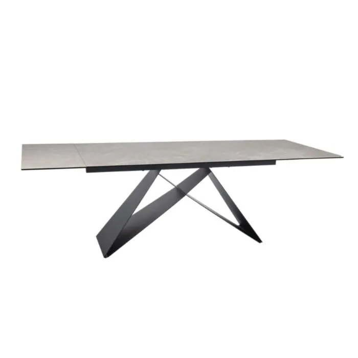 Raztegljiva jedilna miza ALEKSEJ Raztegljiva jedilna miza ALEKSEJ . Raztegljiva jedilna miza ALEKSEJ, bo prinesla svežino in eleganco v vaš prostor. Narejena je iz kakovostnega kaljenega