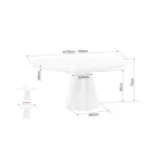 Raztegljiva jedilna miza ANGELIJA 2 . Elegantna in prefinjena raztegljiva jedilna miza ANGELIJA 2 je odličen kos pohištva za vašo jedilnico. Mizna plošča