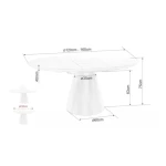 Raztegljiva jedilna miza ANGELIJA . Elegantna in prefinjena raztegljiva jedilna miza ANGELIJA je odličen kos pohištva za vašo jedilnico. Mizna plošča je