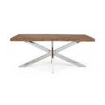 Raztegljiva jedilna miza ARKANSAS 180-260X90 . Raztegljiva jedilna miza ARKANSAS 180-260X90 ima jekleni okvir in vrh iz mangovega lesa. Material: - Jekleni