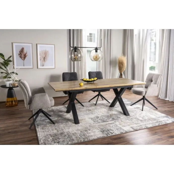 Raztegljiva jedilna miza ARLLO 2 . Raztegljiva jedilna miza ARLLO 2, bo prinesla svežino in eleganco v vaš prostor. Mizna plošča je narejena iz