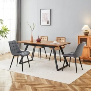 Raztegljiva jedilna miza ARLLO . Raztegljiva jedilna miza ARLLO je modernega dizajna. Mizna plošča je izdelana iz MDF- ja in kakovostnega furnirja v