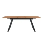 Raztegljiva jedilna miza ARLLO . Raztegljiva jedilna miza ARLLO je modernega dizajna. Mizna plošča je izdelana iz MDF- ja in kakovostnega furnirja v