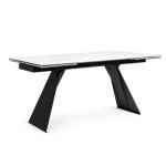 Raztegljiva jedilna miza BLAZAR črno-bela 160-240X90 . Raztegljiva jedilna miza BLAZAR dobavljiva v črno-beli kombinaciji. Miza je modernega ter elegantnega