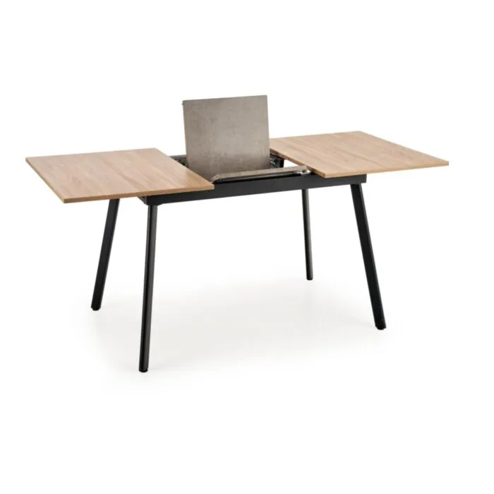 Raztegljiva jedilna miza BONI Raztegljiva jedilna miza BONI . Jedilna miza BONI je priročna in se odlično poda v vsako jedilnico. Narejena je iz kovinskega podnožja, mizna plošča,