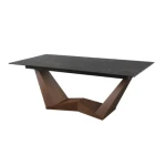 Raztegljiva jedilna miza BOUNTY . Raztegljiva jedilna miza BOUNTY predstavlja praktičnost in sodobni pristop k ureditvi jedilnega prostora. Mizna plošča je