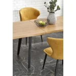 Raztegljiva jedilna miza BRIN, bo prinesla svežino in eleganco v vaš prostor. Narejena je iz kakovostnega MDF- ja in naravnega furnirja. Nogice so narejene