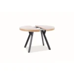 Raztegljiva jedilna miza DOMOS . Raztegljiva jedilna miza DOMOS je okrogle oblike in je raztegljiva. Narejena je iz kakovostnih materialov, je stabilna in za