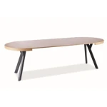 Raztegljiva jedilna miza DOMOS . Raztegljiva jedilna miza DOMOS je okrogle oblike in je raztegljiva. Narejena je iz kakovostnih materialov, je stabilna in za